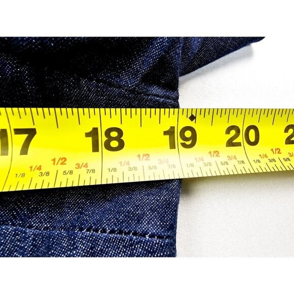 Levi's Classic Size Small Women Blue Pearl Snap Logo Tag Long Sleeve Denim Shirt - Picture 2 of 13